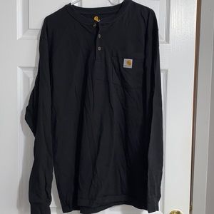 Men’s CARHARTT black long sleeve shirt size large tall original fit nwot L